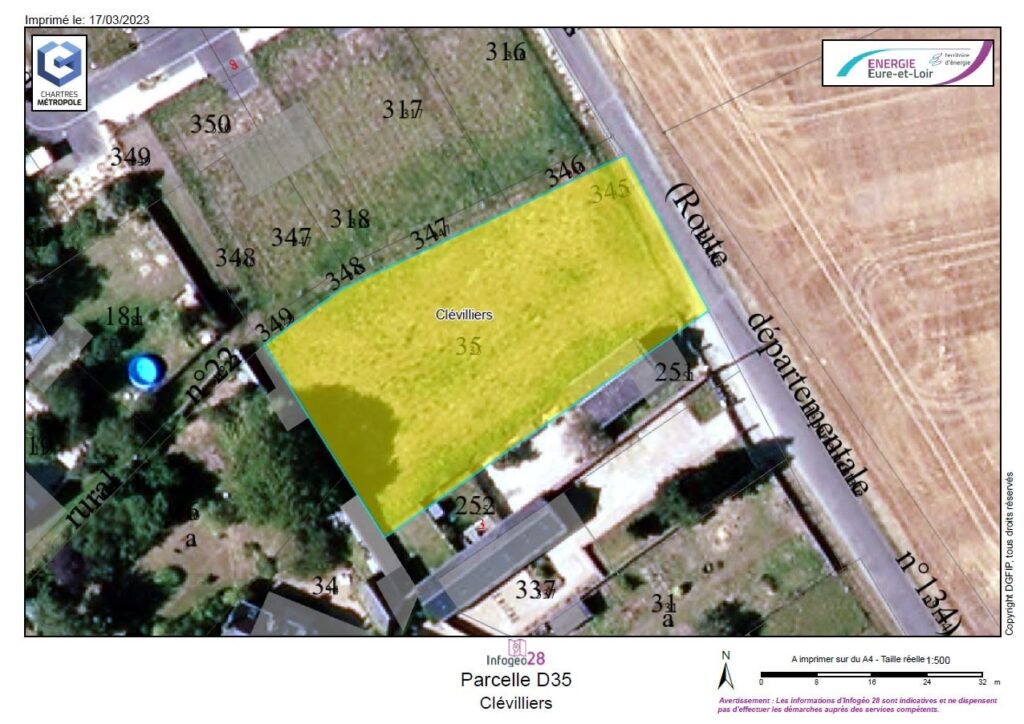 TERRAIN À BÂTIR de 1 720 m² – belle façade de 25 m  À PARTIR DE : 80 000 €